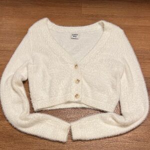 Sunday Best Cream Fuzzy Cardigan